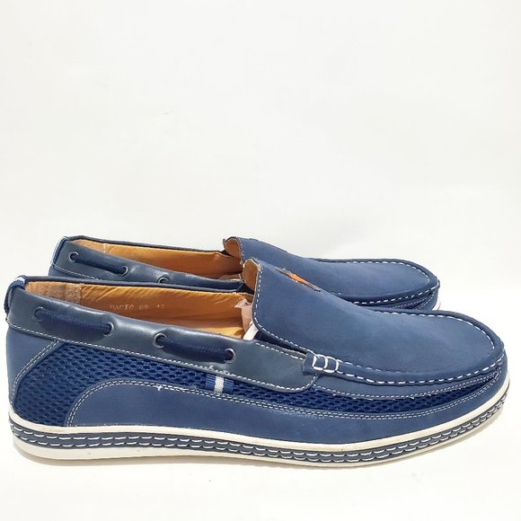 Enzo Romeo Men's Size 13 Blue Faux Leather Loafers - Picture 1 of 9